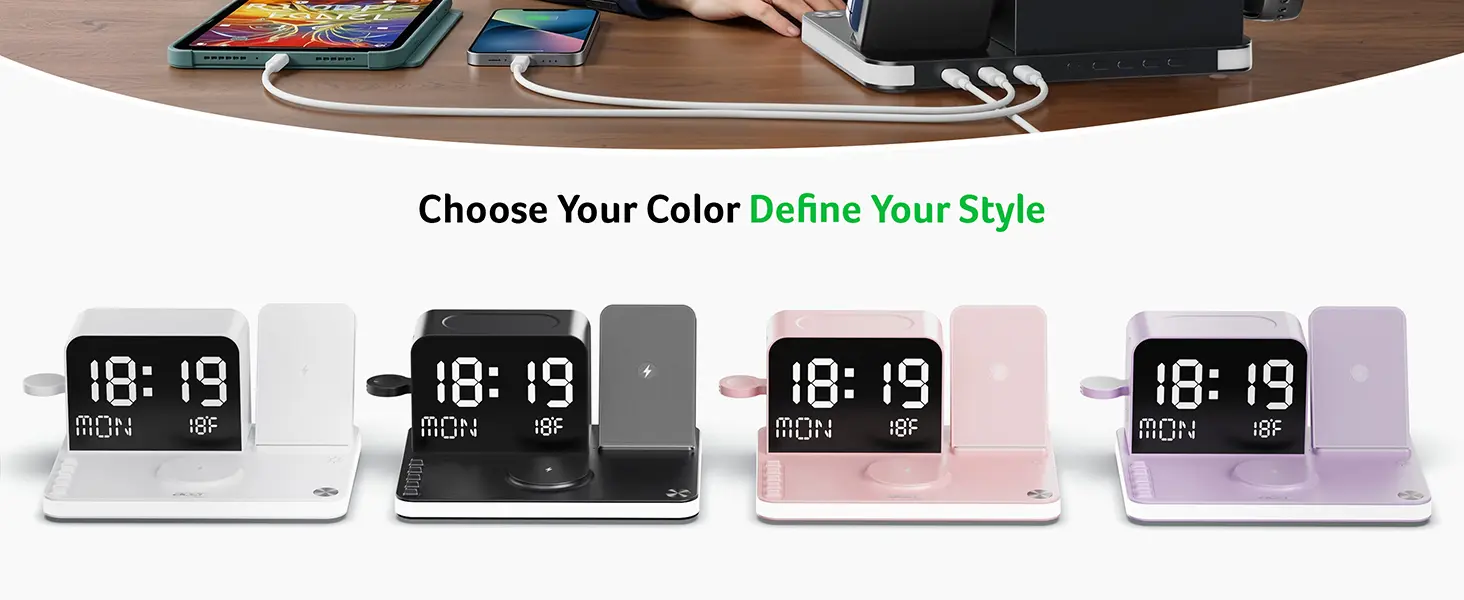 Detaliu produs — Stație de încărcare wireless 7-în-1, imagine 1