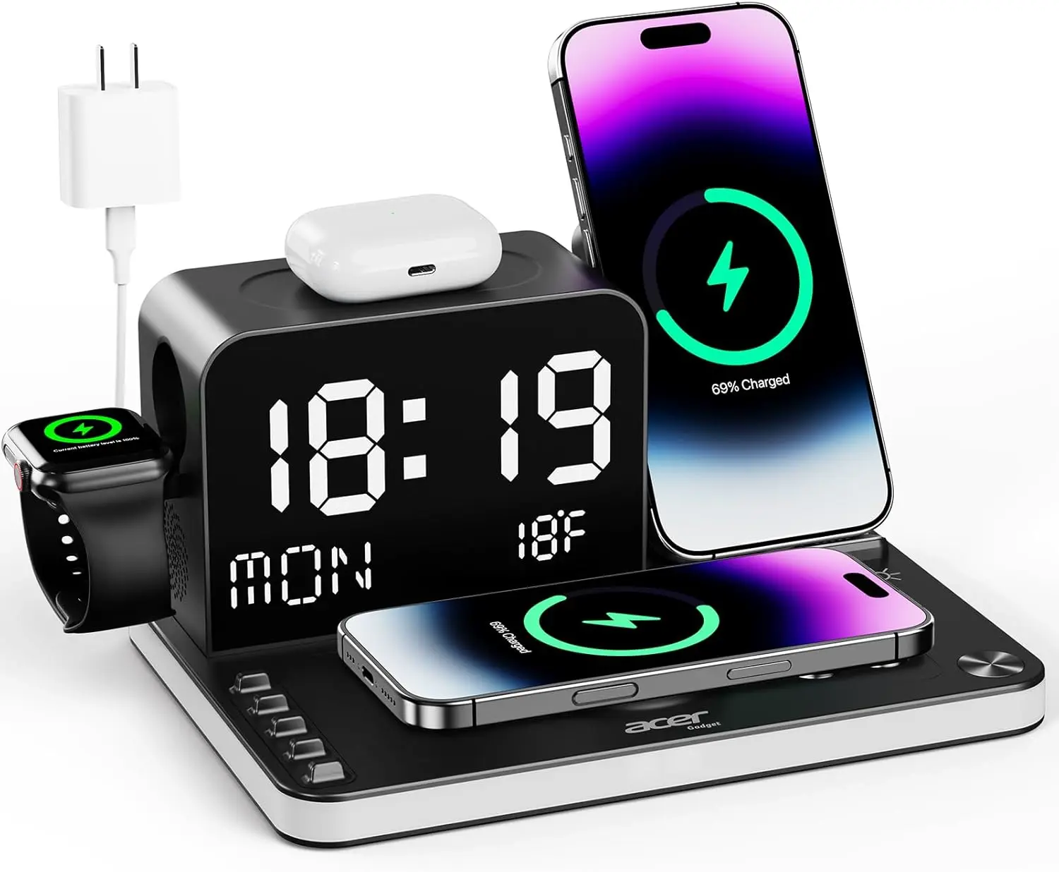 Stație de încărcare wireless 7-în-1 — imagine 1