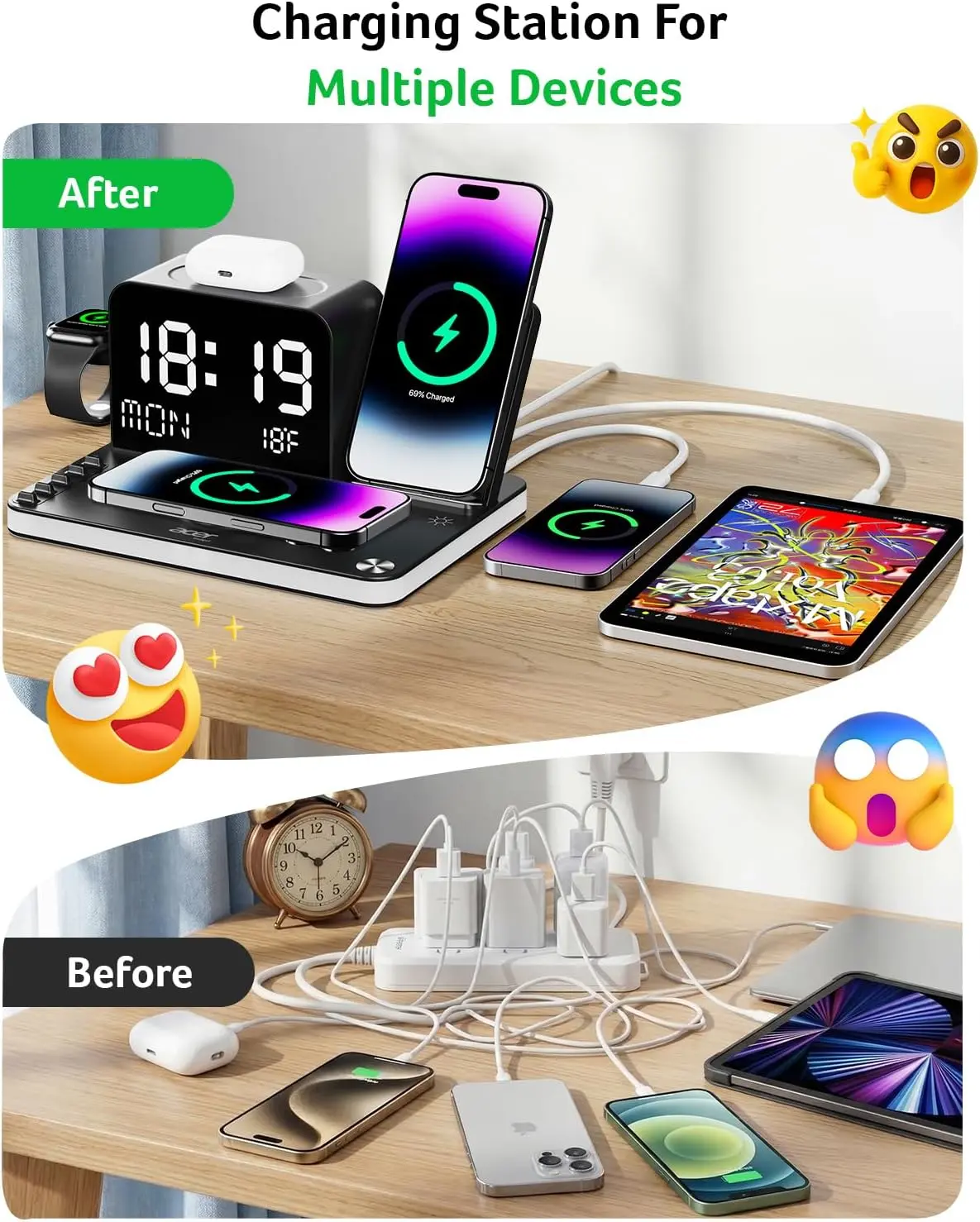 Stație de încărcare wireless 7-în-1 — imagine 4
