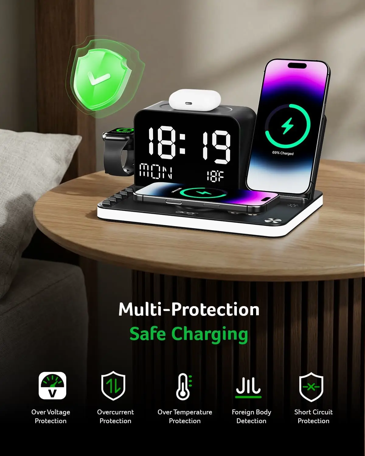 Stație de încărcare wireless 7-în-1 — imagine 5